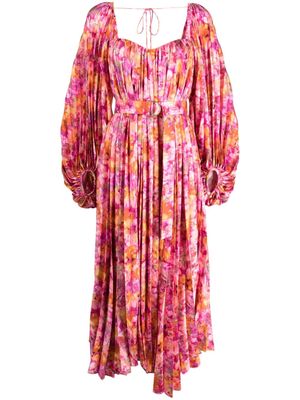 Acler Lothair pleated maxi dress - Multicolour