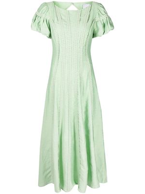 Acler Menton ruched midi dress - Green