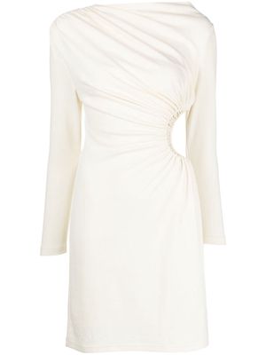 Acler Nash ruched mini dress - White