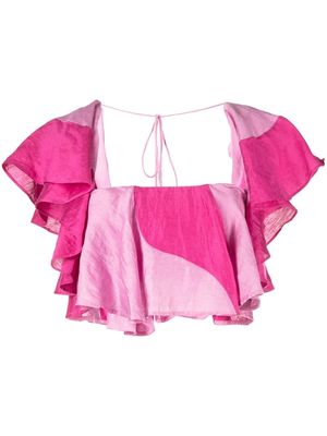 Acler Nelson crop top - Pink