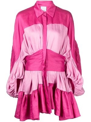Acler Nelson panelled-design dress - Pink