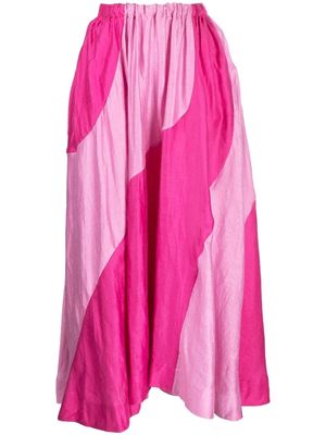 Acler Nelson two-tone midi skirt - Pink