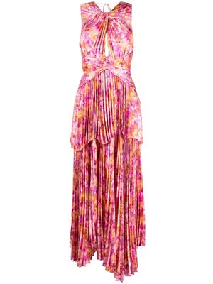 Acler Ormond abstract-pattern print dress - Pink