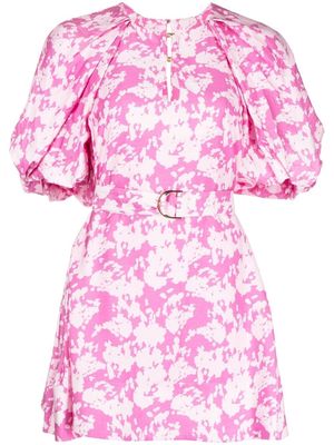 Acler Rossmore floral-print mini dress - Pink