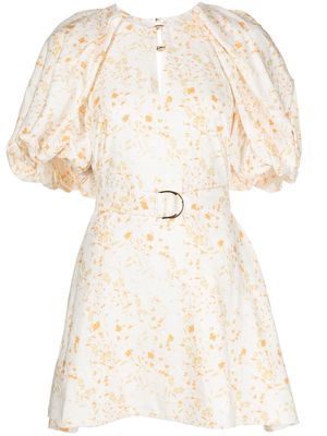 Acler Rossmore floral-print mini dress - White
