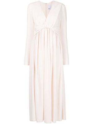 Acler ruched long-sleeved dress - Pink