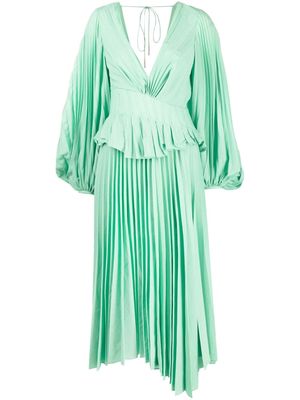 Acler Sarsina fully-pleated dress - Green