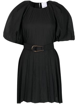 Acler short-sleeve pleated dress - Black