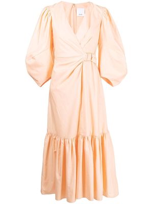 Acler side buckle-detail midi dress - Orange