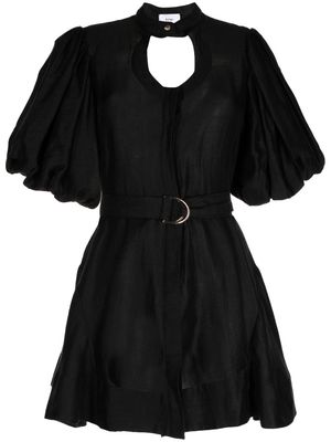 Acler Torrens puff-sleeve mini dress - Black