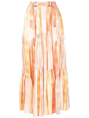 Acler Tunstall tiered maxi skirt - White