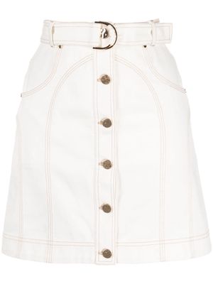 Acler Valleybrook denim miniskirt - White
