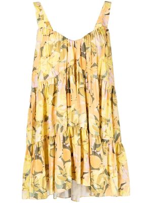 Acler Viola Kadeidoscope floral-print dress - Yellow