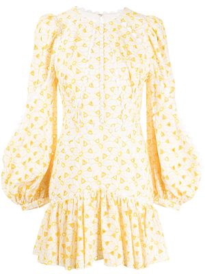 Acler Walker embroidered cotton dress - Yellow