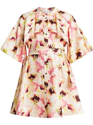 Acler Winspear Dipped Rose-print minidress - Multicolour