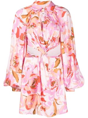 Acler Woodward Peony floral-print dress - Pink