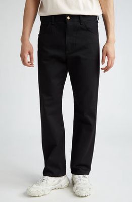 Acne Studios 1950 Regular Fit Straight Leg Jeans in All Black at Nordstrom, Size 34 X 32