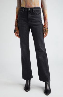 Acne Studios 1977 High Waist Slim Bootcut Jeans in Black
