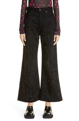 Acne Studios 2022 High Waist Destroyed Relaxed Fit Jeans in Black