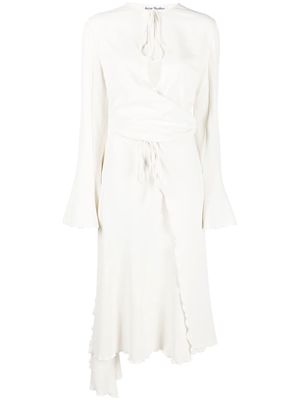 Acne Studios asymmetric wrap dress - White