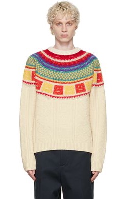 Acne Studios Beige Rainbow Sweater