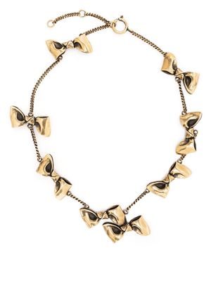 Acne Studios bow-detail chain-link necklace - Gold