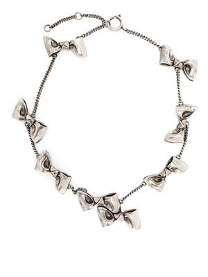 Acne Studios bow-detail chain-link necklace - Silver