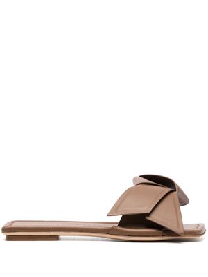 Acne Studios bow-detailing leather slides - Brown