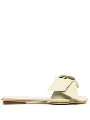 Acne Studios bow-detailing leather slides - Green
