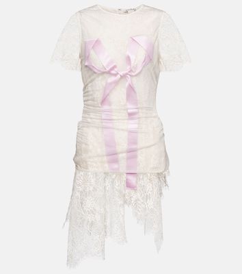 Acne Studios Bow-embellished layered lace top