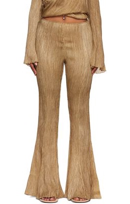 Acne Studios Brown Crinkled Trousers