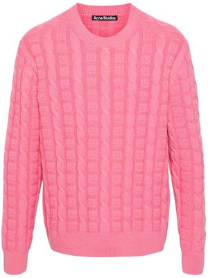 Acne Studios cable-knit jumper - Pink