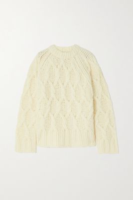 Acne Studios - Cable-knit Wool-blend Sweater - Off-white