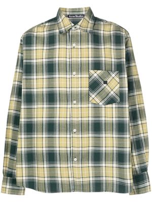 Acne Studios check-pattern cotton shirt - Green