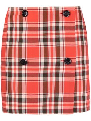 Acne Studios check-pattern miniskirt - Red