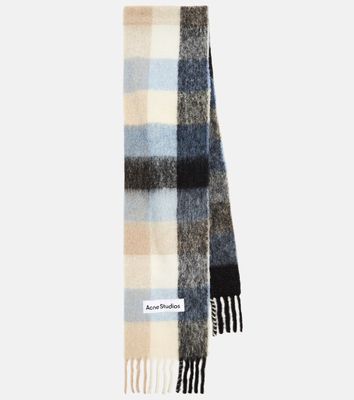 Acne Studios Checked alpaca and wool-blend scarf
