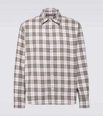 Acne Studios Checked cotton flannel shirt