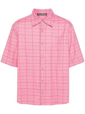 Acne Studios checked cotton shirt - Pink