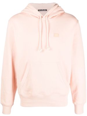 Acne Studios chest logo-patch hoodie - Pink