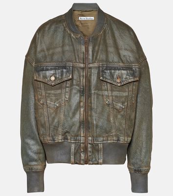 Acne Studios Coated denim bomber jacket