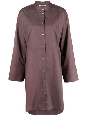 Acne Studios collarless shirt dress - Purple