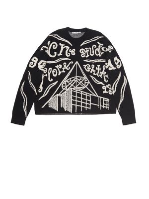 Acne Studios Crew-neck Sweater With Jacquard Logo