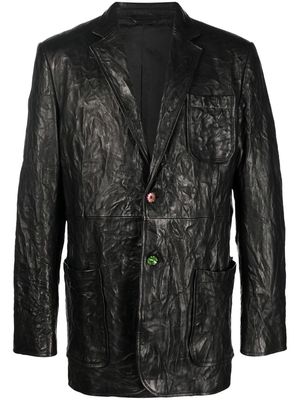Acne Studios crinkled lambskin jacket - Black