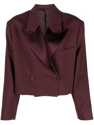 Acne Studios cropped relaxed fit blazer - Purple