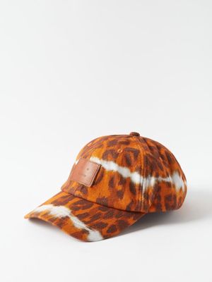 Acne Studios - Cunov Leopard-print Canvas Baseball Cap - Mens - Brown Multi