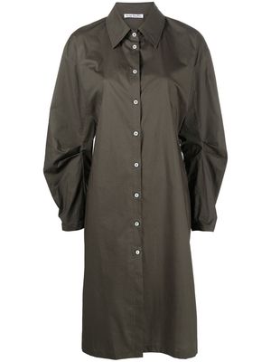 Acne Studios cut-out back shirt dress - Green