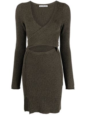 Acne Studios cut-out detail knitted dress - Green