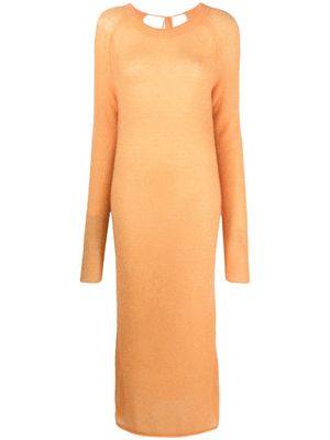 Acne Studios cut-out detail knitted dress - Orange