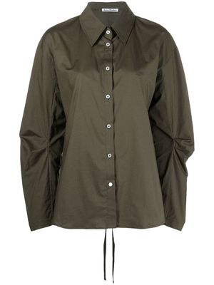 Acne Studios cut-out detail poplin shirt - Grey