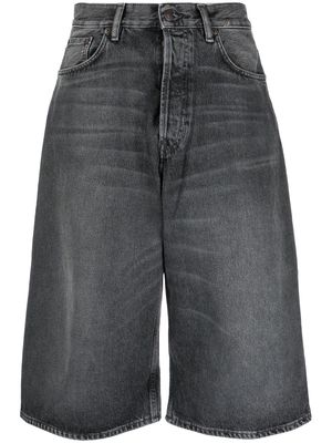 Acne Studios dark wash long denim shorts - Grey